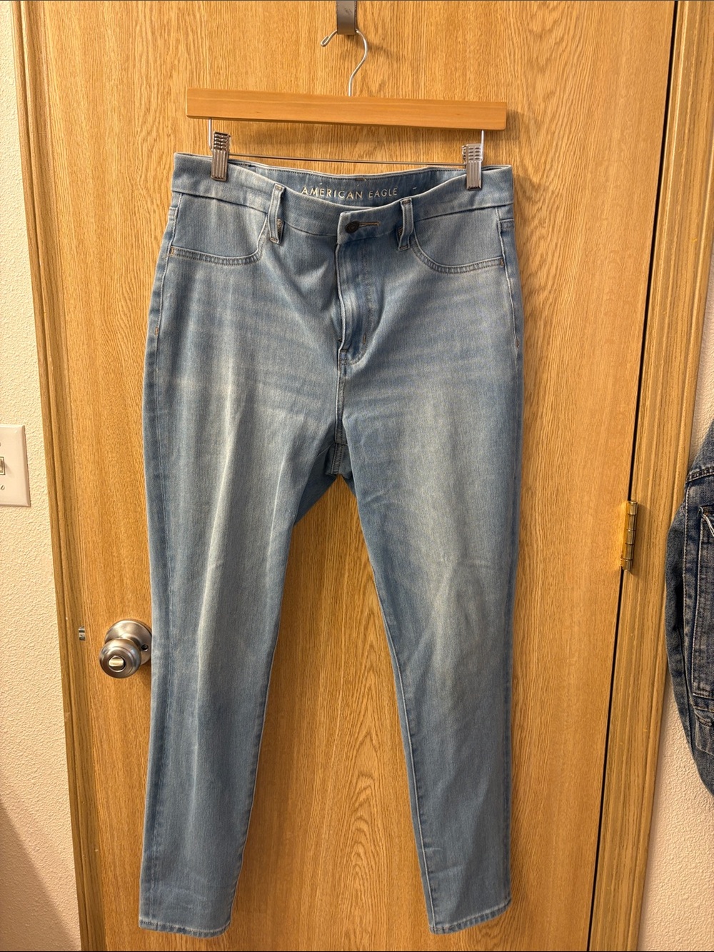 American Eagle Light Blue High-Rise Denim Pants